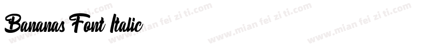 Bananas Font Italic字体转换